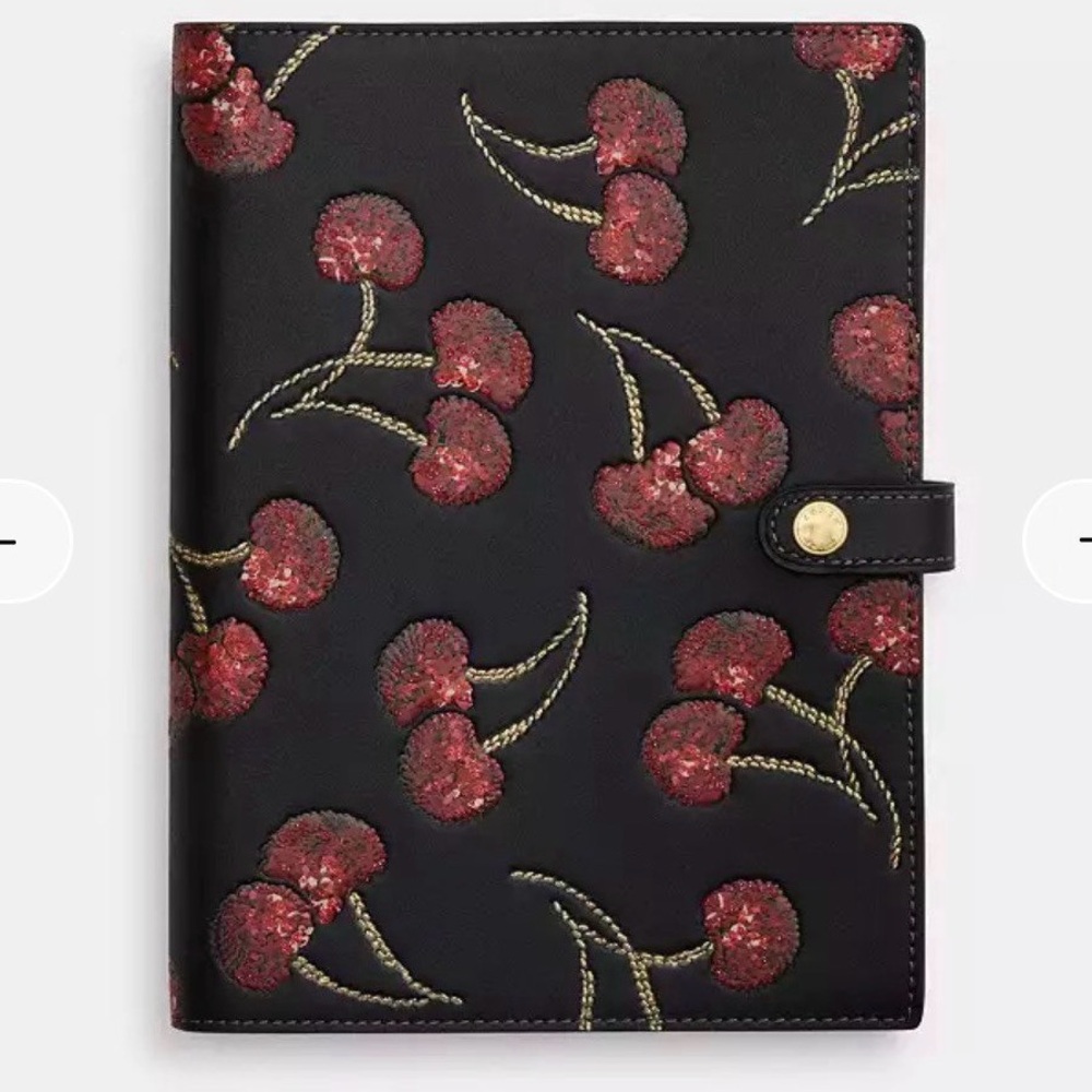 Coach Notebook With Cherry Print